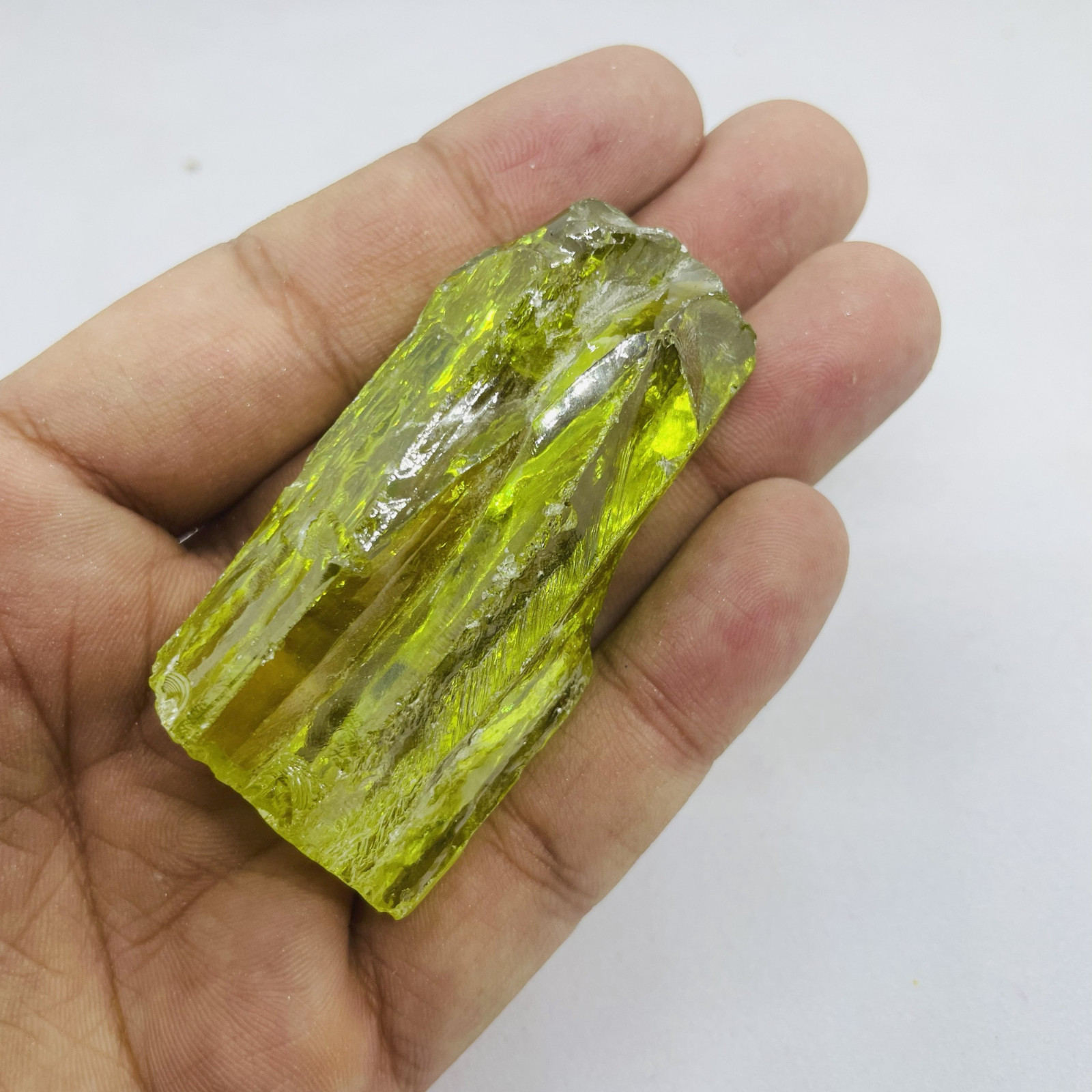 Peridot Zircon Untreated Rough Gemstone 350-450CT| Natural Raw Healing Crystal