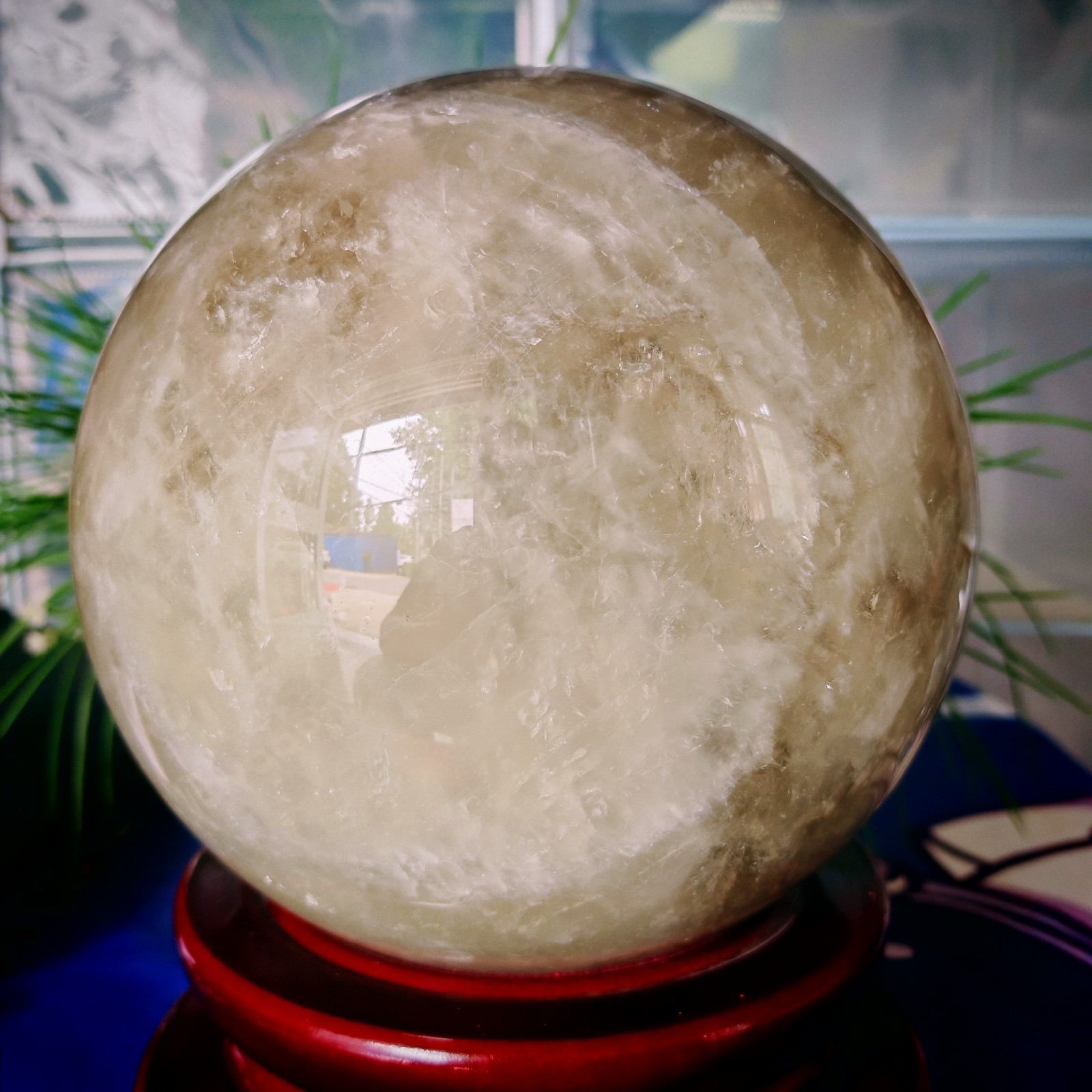 23.98LBNatural Smoky Crystal Ball Polishing and Healing10.9kg