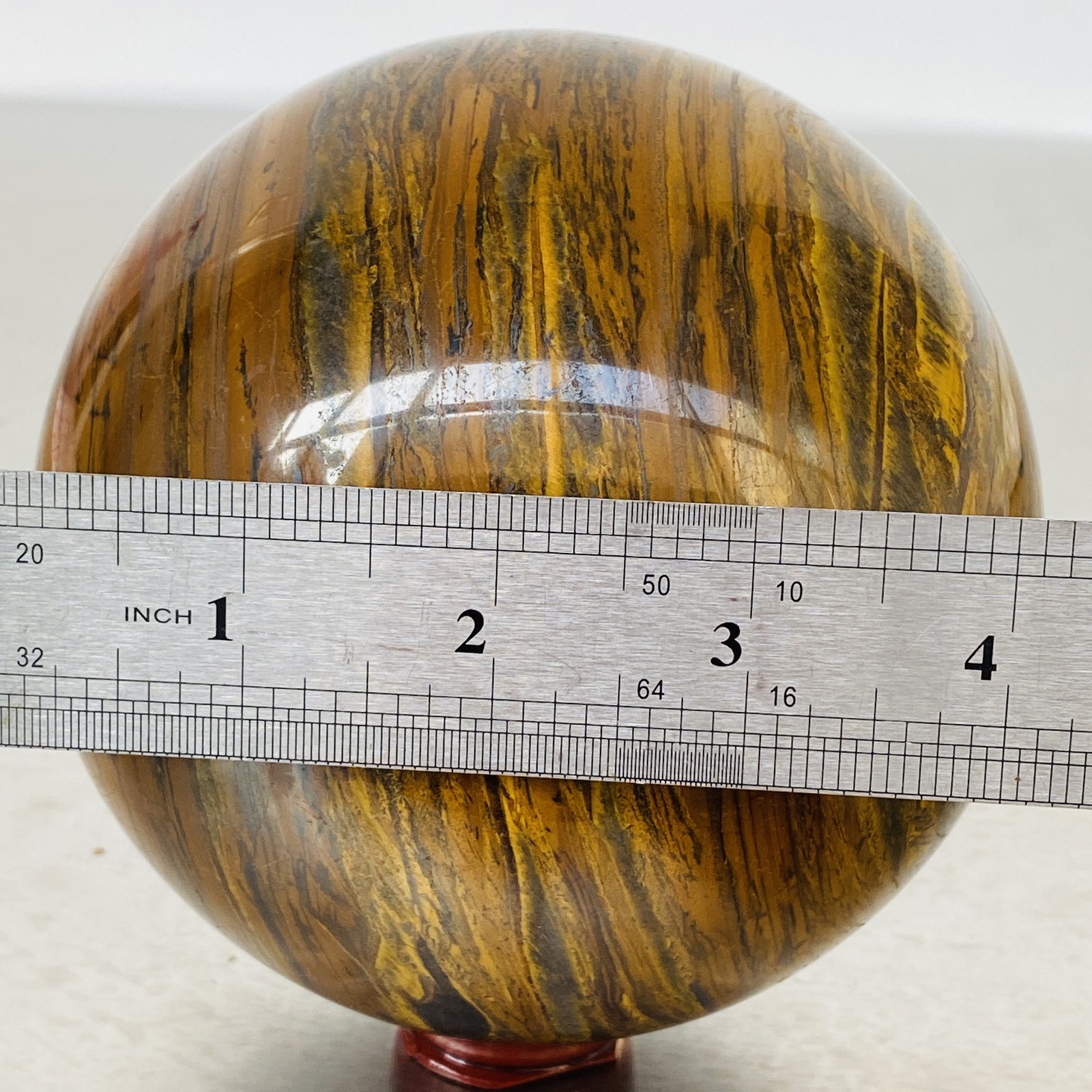 Natural Tiger Eye stone ball quartz crystal ball Reiki healing 3020G