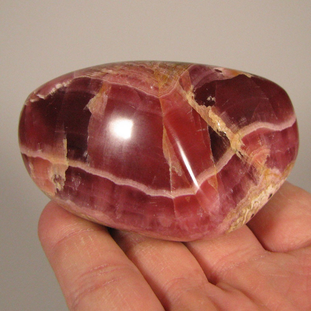 3″ RHODOCHROSITE Gemstone Polished Palm Stone Healing Reiki – Peru