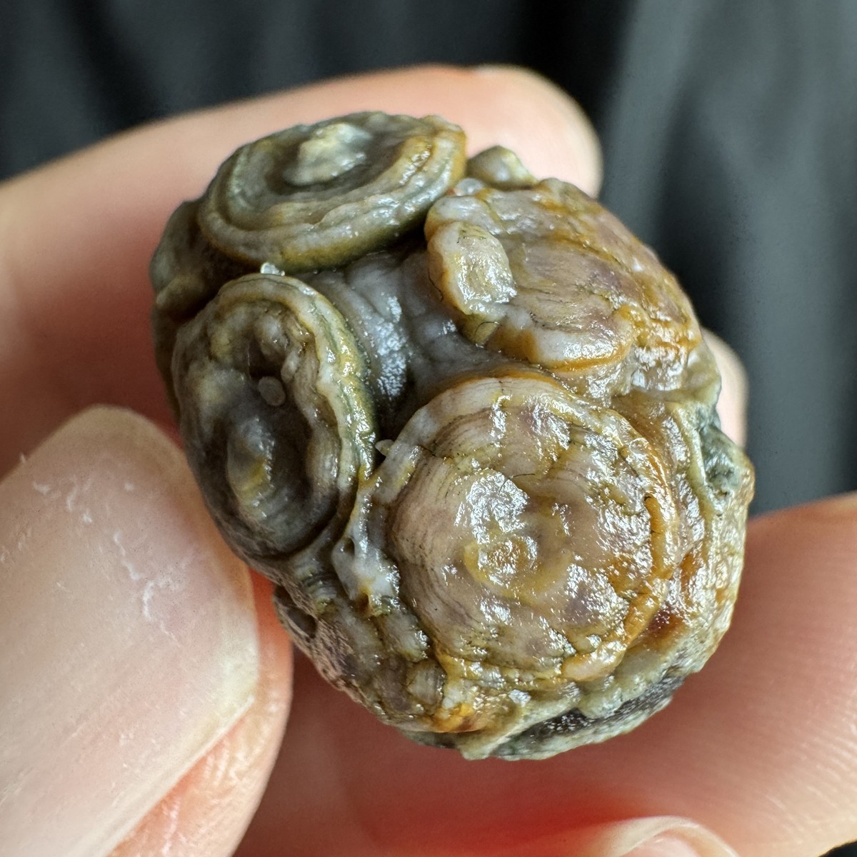 2.4cm/8.3g High Quality Alxa Gobi Desert High Raised-Relief Eye Agate-3212