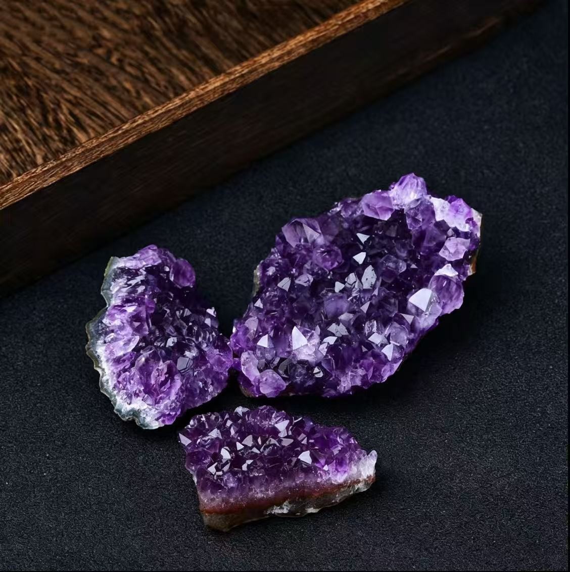80-100g Raw Amethyst Crystal Quartz Cluster Specimens February Birthstone Gifts
