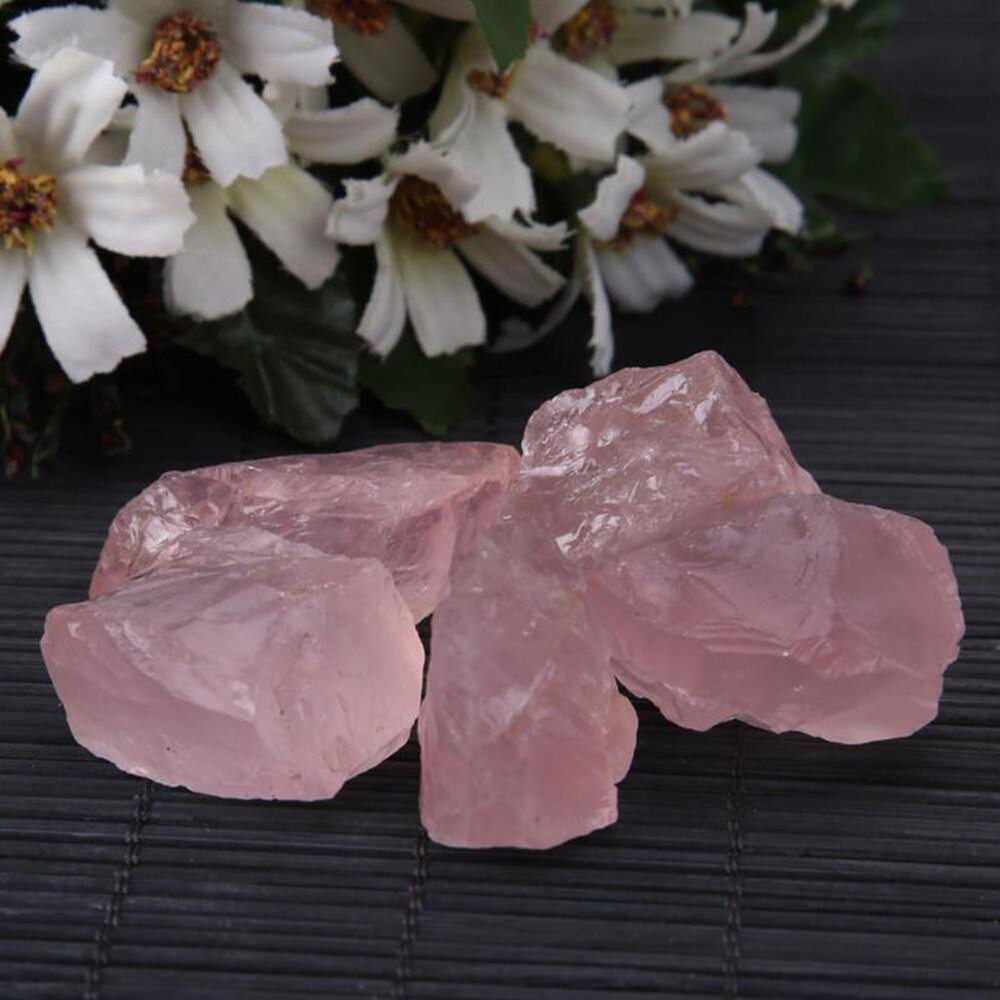 100g Pink Rose Quartz Natural Raw Rough Crystal Mineral Specimen Rock Stones TD