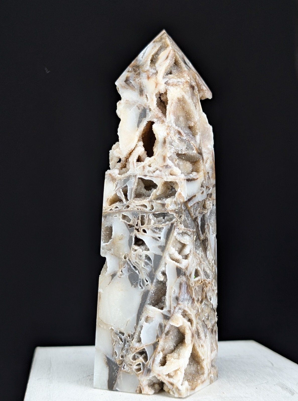 Sphalerite Tower Druzy Crystal Large Gemstone Point Chakra Mineral Wand