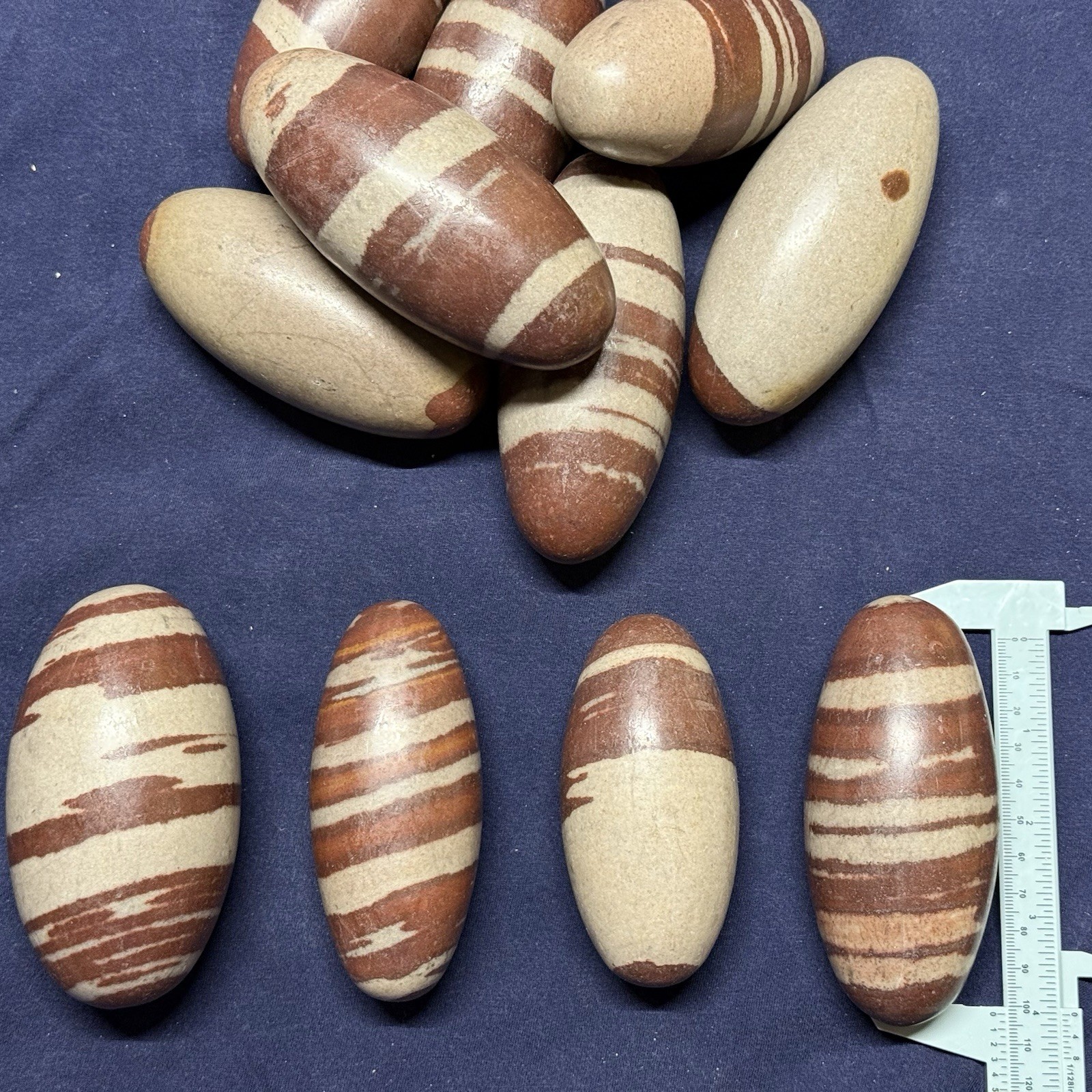 4 Inch Shiva Lingam stone from India -Narmada River -Palm size Shivalingam -1 pc