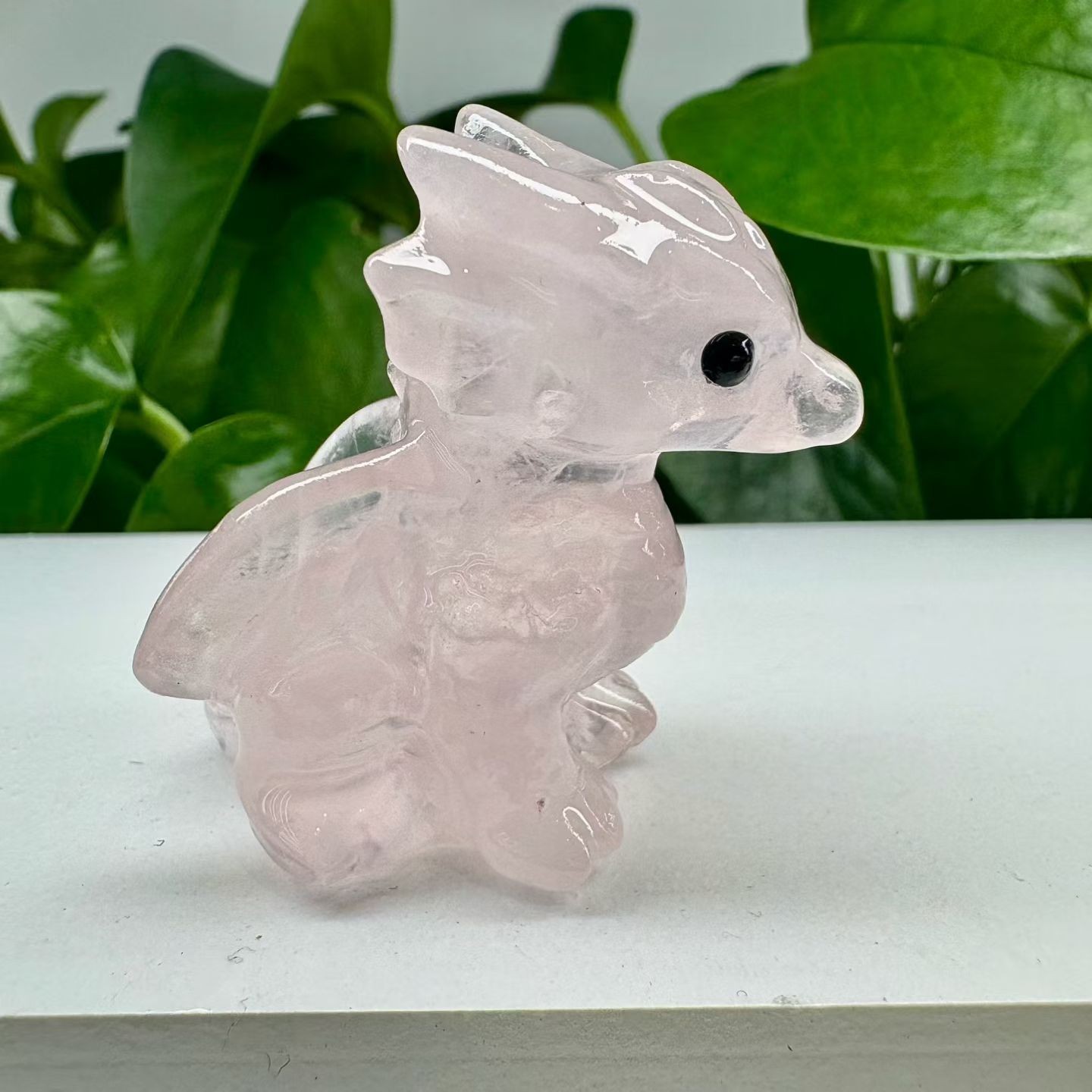 1pc Natural Mixed Quartz Crystal Carved Fly Dragon skull reiki healing gift