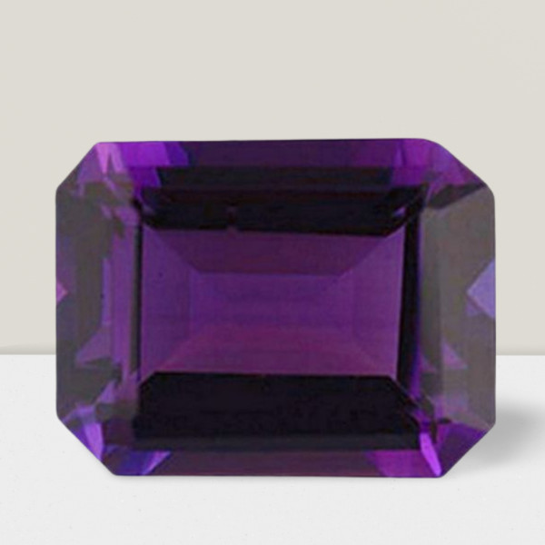 Amethyst Octagon Cut Gemstone 2 Cts – 10×8 mm AAA+ Loose Gem