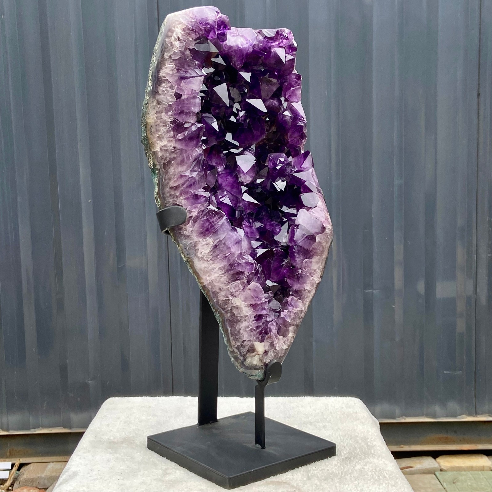 39.35LB Natural Amethyst geode quartz cluster crystal specimen energy healing