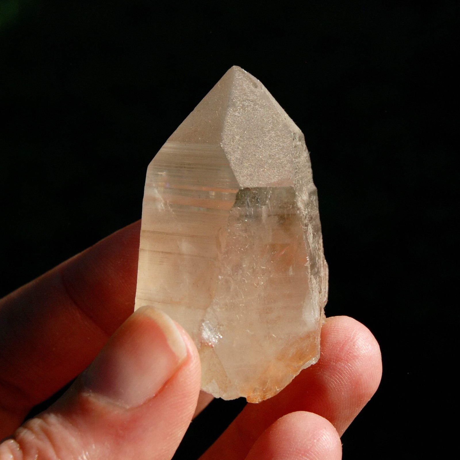 2″ 56g Record Keeper Pink Shadow Lemurian Seed Quartz Crystal, Brazil