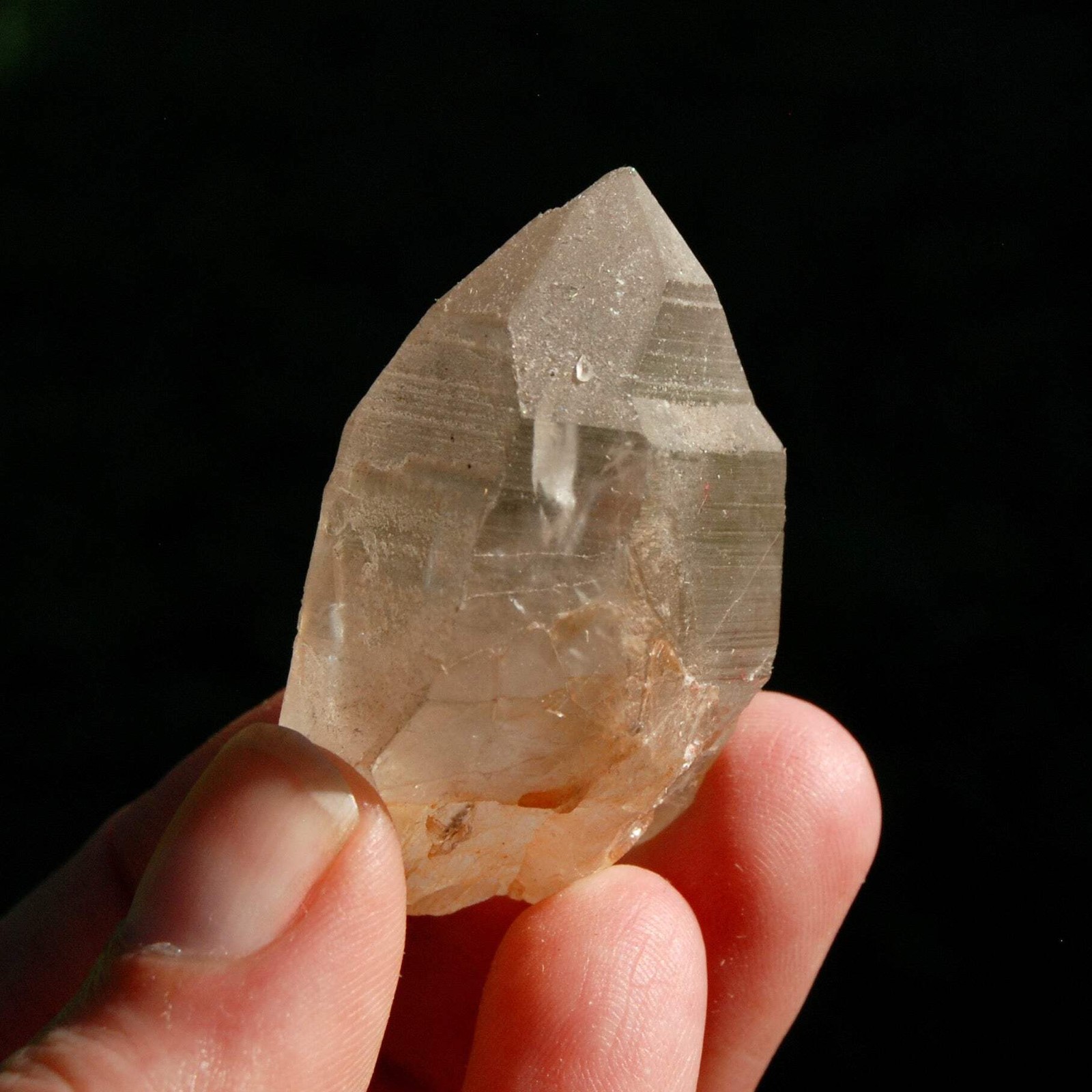 2″ 56g Record Keeper Pink Shadow Lemurian Seed Quartz Crystal, Brazil