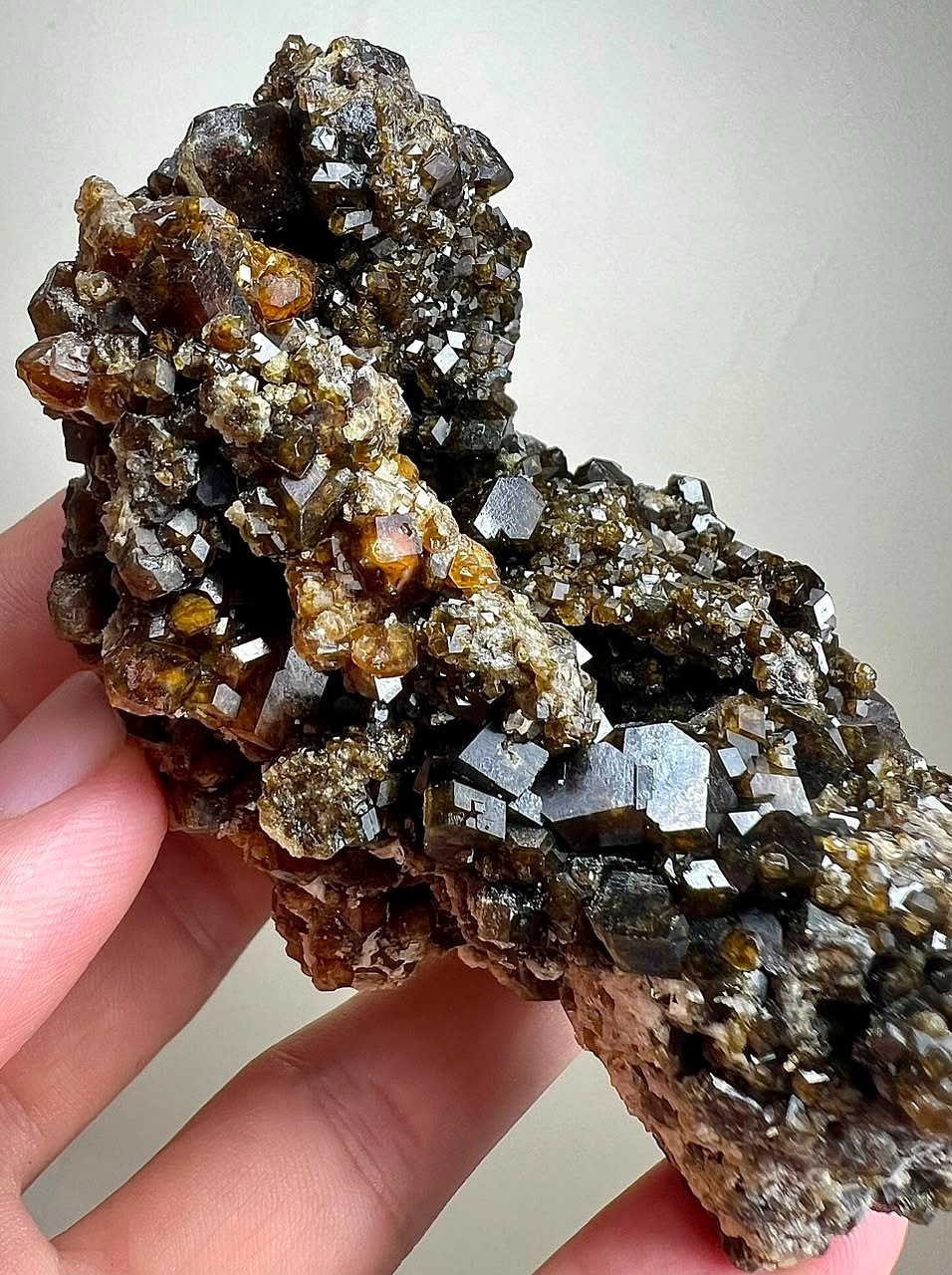 331 G,Top Quality Natural Andradite Garnet Crystals Huge Specimen From Pakistan