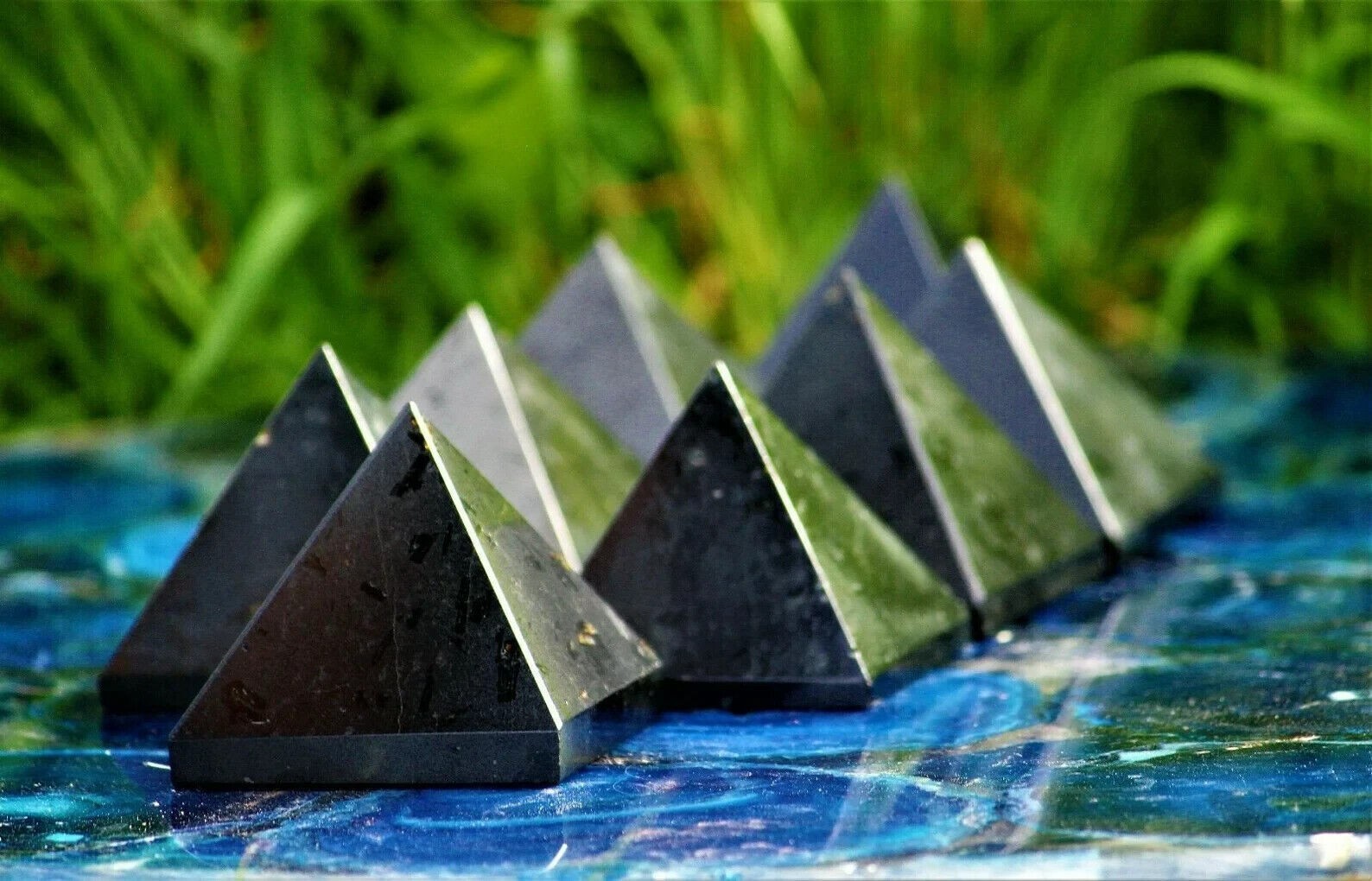 Black Tourmaline Crystal Pyramids – Healing Reiki Stones Natural Gemstone Lot