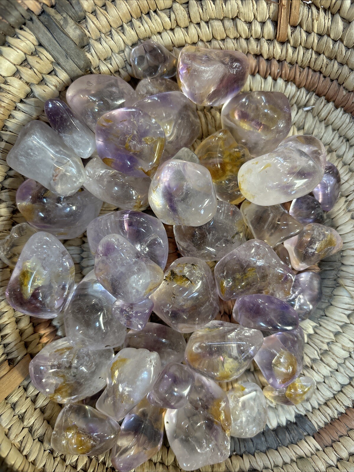 1 Piece Tumbled Ametrine Average Size 20 Grams