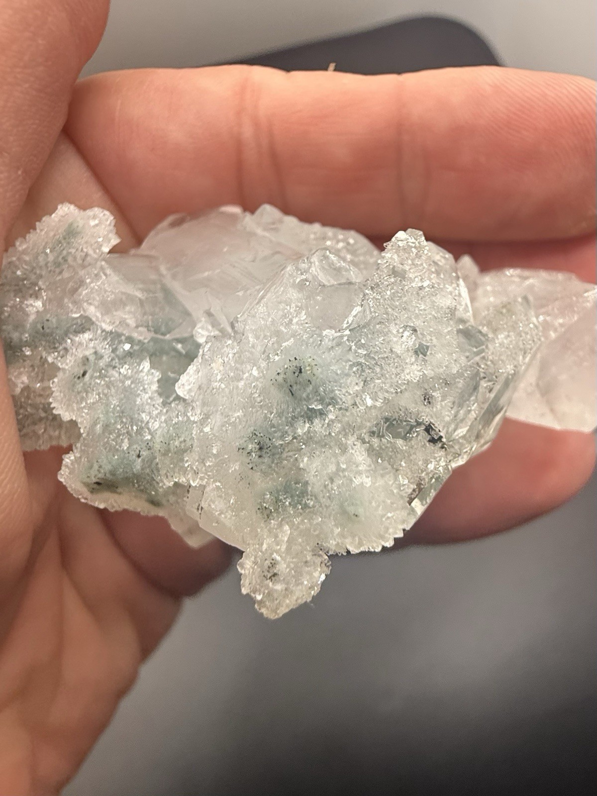 Natural Green Apophyllite Crystal Cluster India Mineral Specimen Collector
