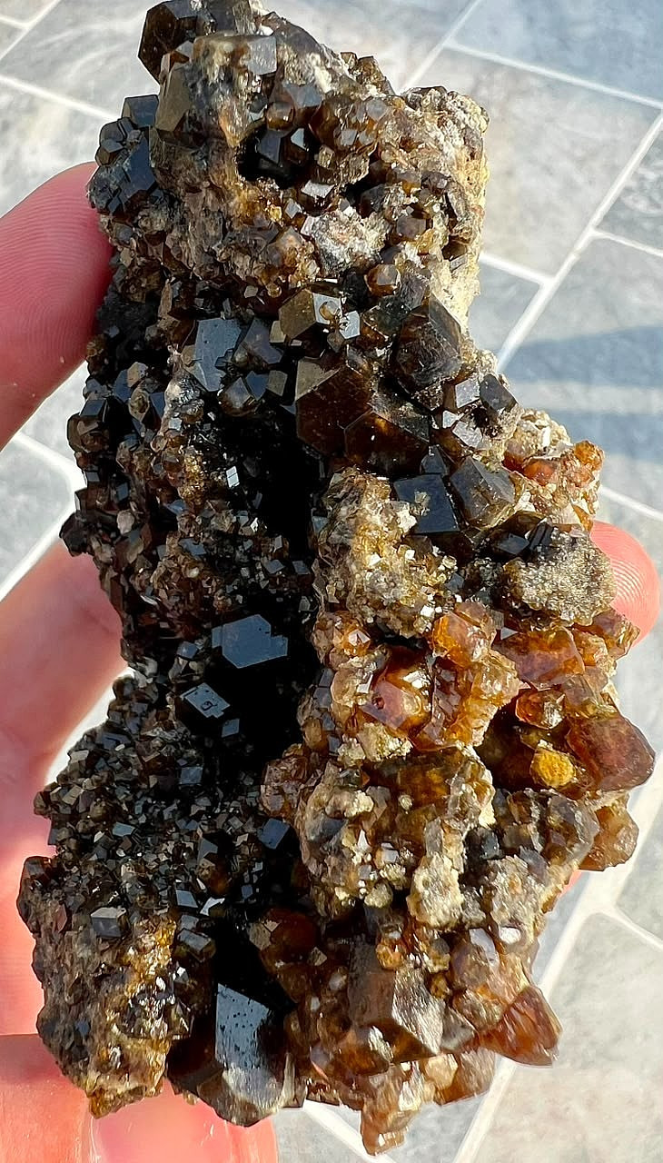 331 G,Top Quality Natural Andradite Garnet Crystals Huge Specimen From Pakistan