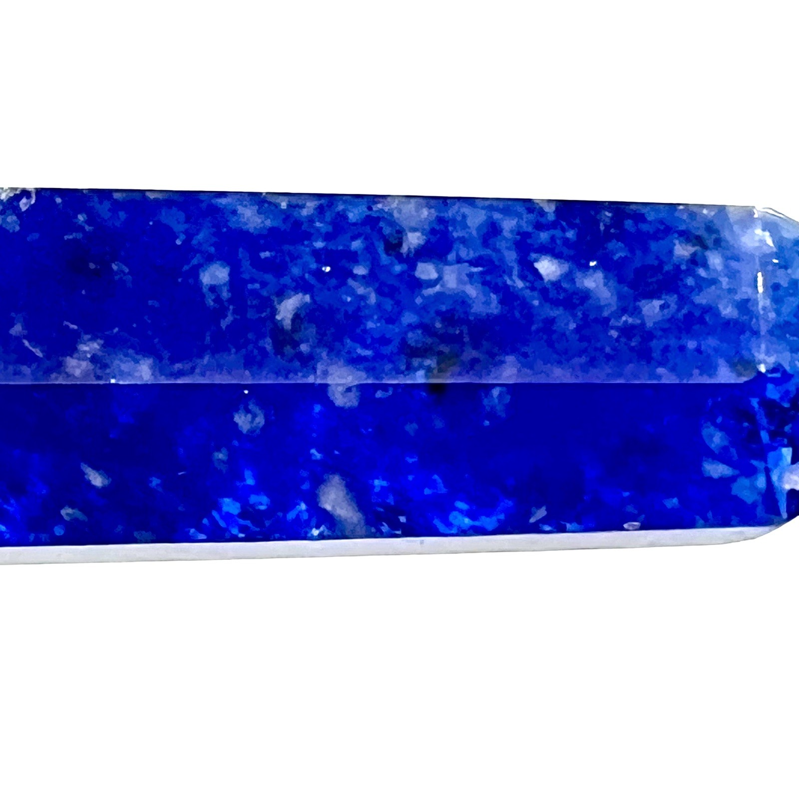 Blue Smelt Quartz Crystal Wand Reiki Double Terminated Point 90-120mm Approx 4″H