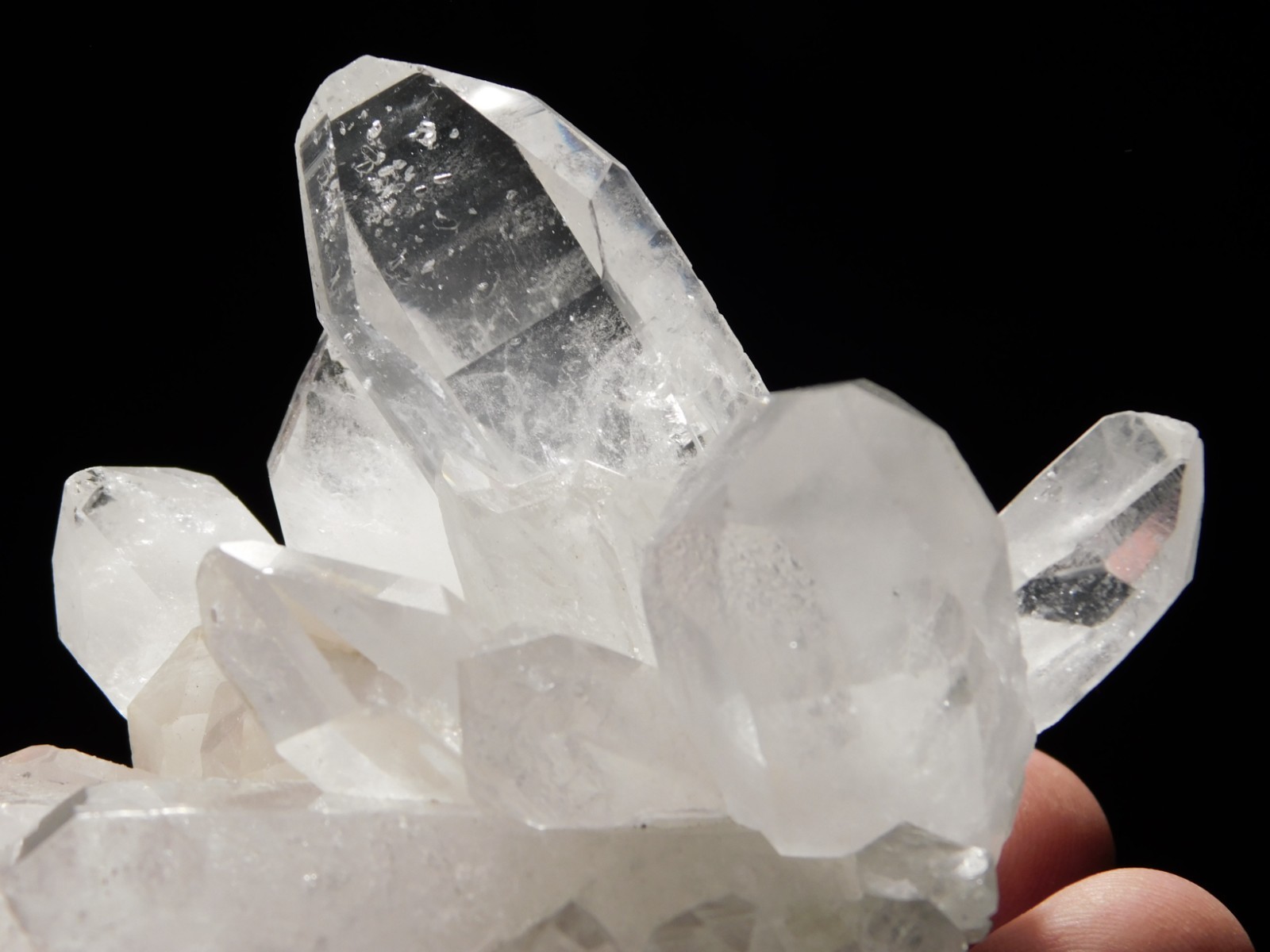 TRANSLUCENT Points! Nice and Natural QUARTZ Crystal Cluster Brazil 282gr