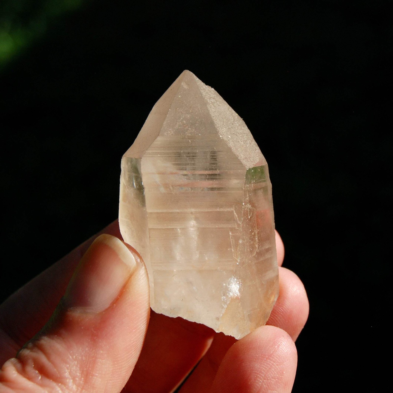 2″ 56g Record Keeper Pink Shadow Lemurian Seed Quartz Crystal, Brazil