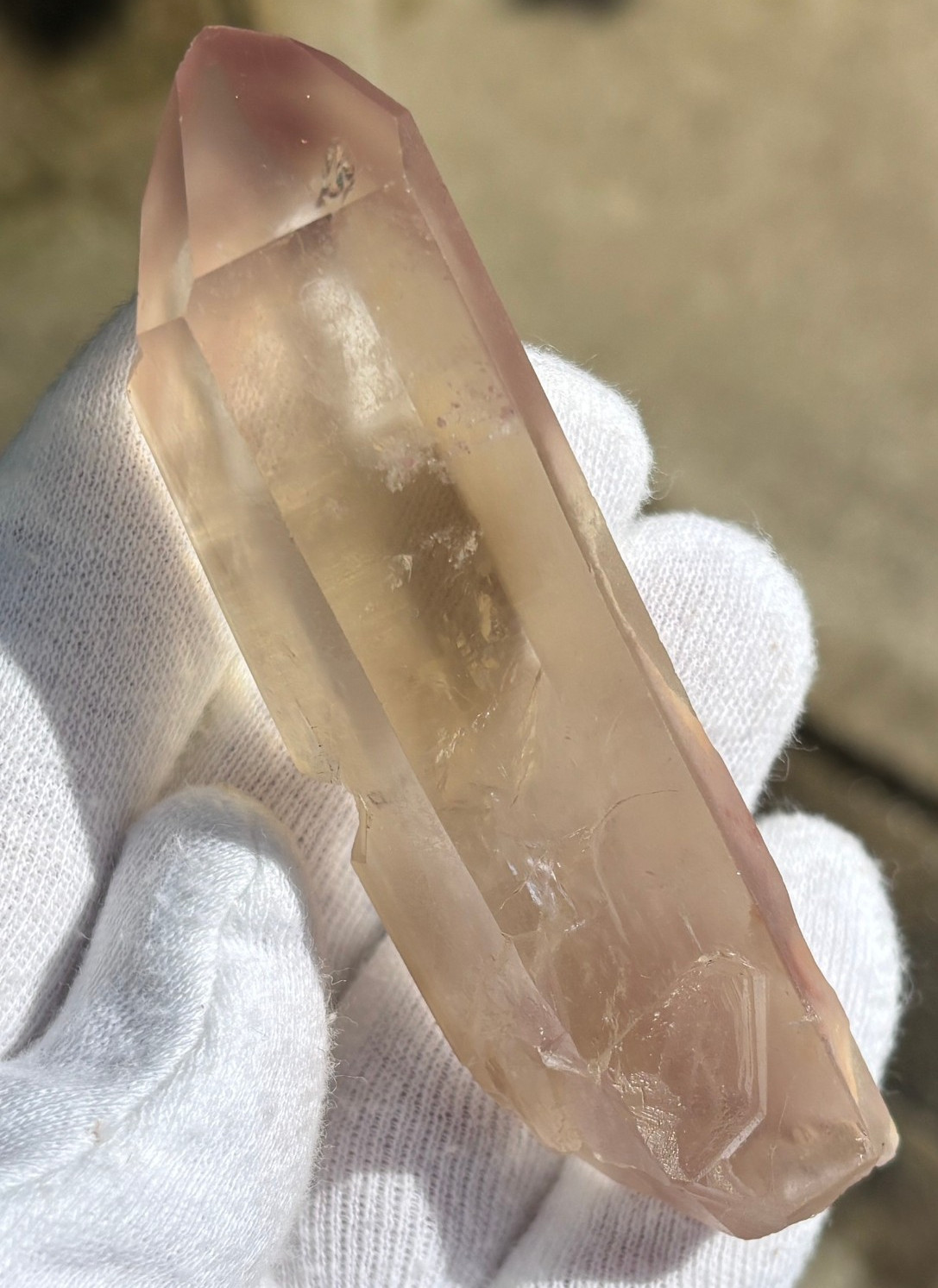 USA SALE *SEE VIDEO* 64g 3.43″ RARE LITHIUM QUARTZ POINT PHANTOM TERMINATED