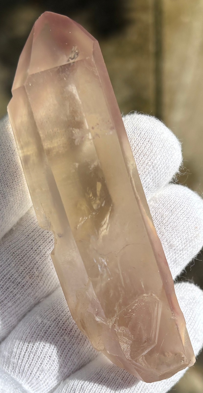 USA SALE *SEE VIDEO* 64g 3.43″ RARE LITHIUM QUARTZ POINT PHANTOM TERMINATED