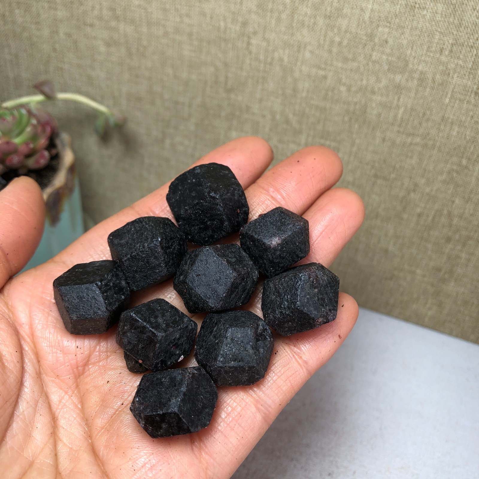 9pcs Natural garnet gemstone rough Raw Crystal original specimens 124g A3275