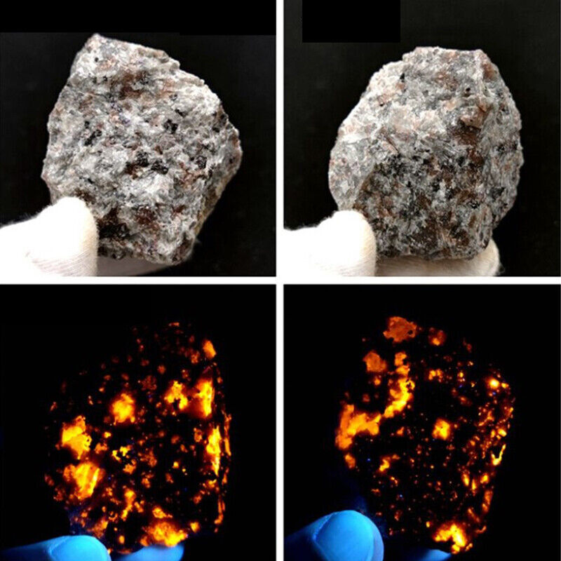 100g Raw Rough Yooperlite Flame Fire Stone Mineral Crystal Rock UV Fluorescent
