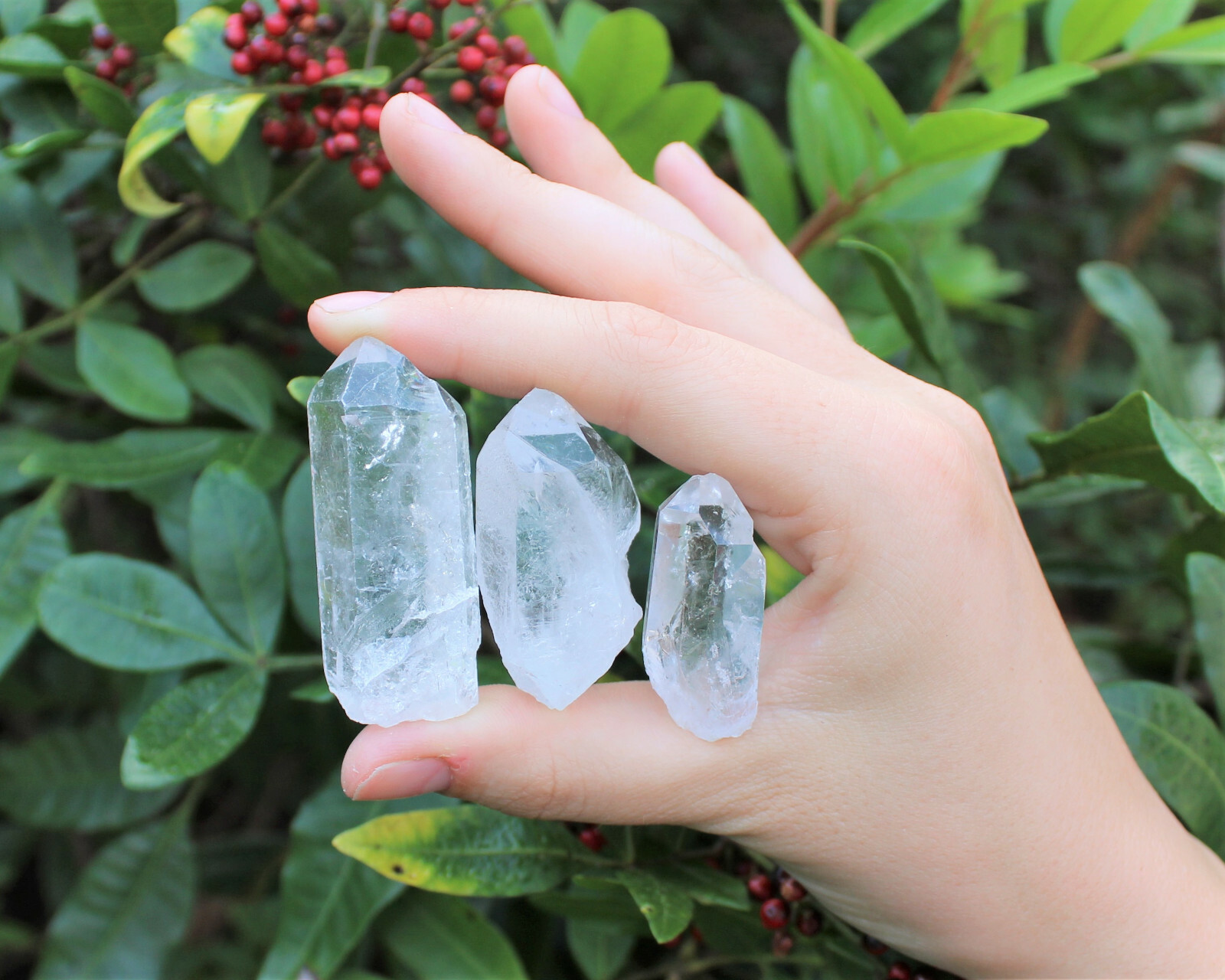 500 Carat Lot Natural Clear Quartz Crystal Points Wand US Seller (100 Gram)