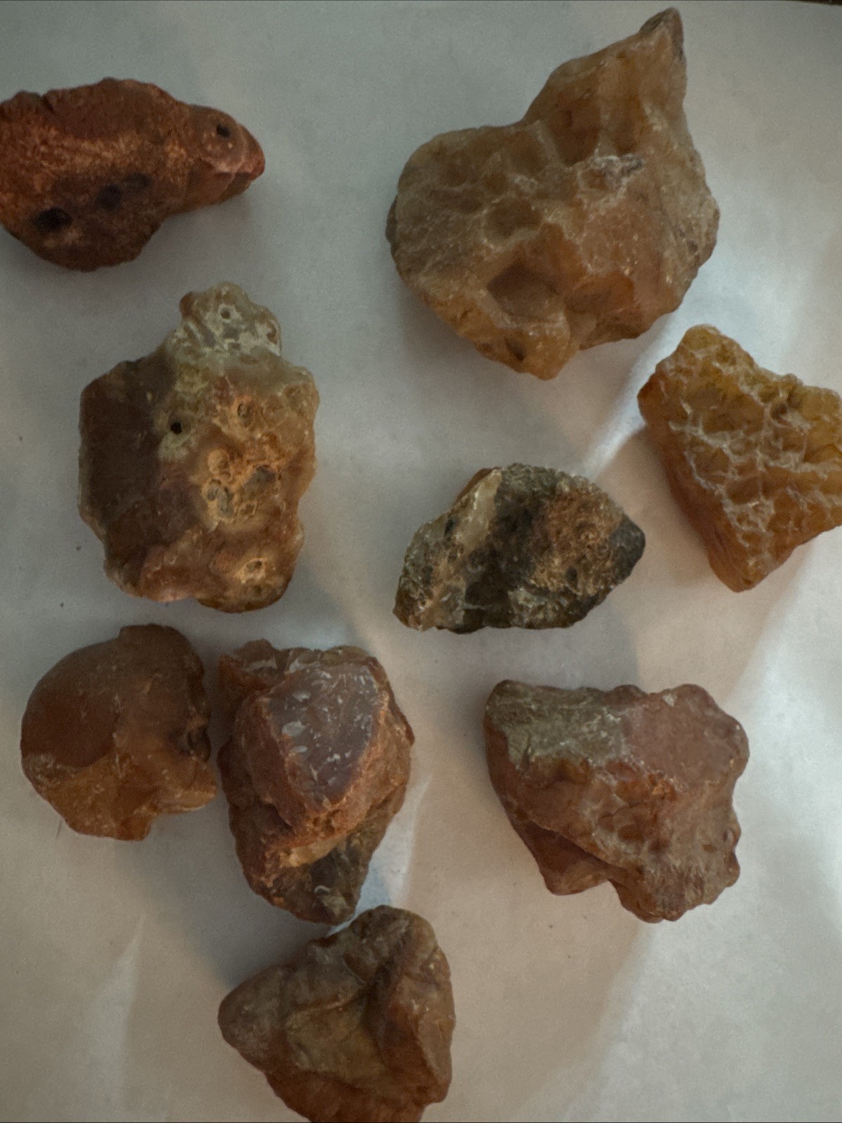 9 Piece Raw Carnelian Crystal Rocks #2