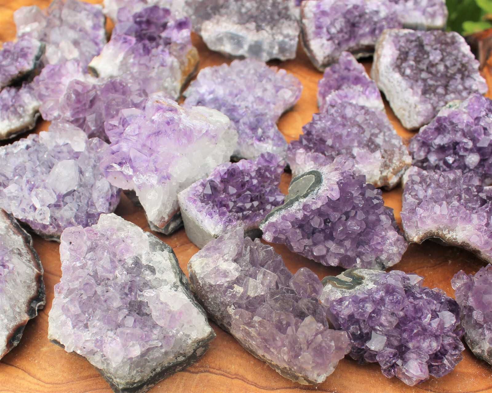 Wholesale Bulk Natural Amethyst & Clear Crystal Quartz Clusters: 8-14 Piece Lot