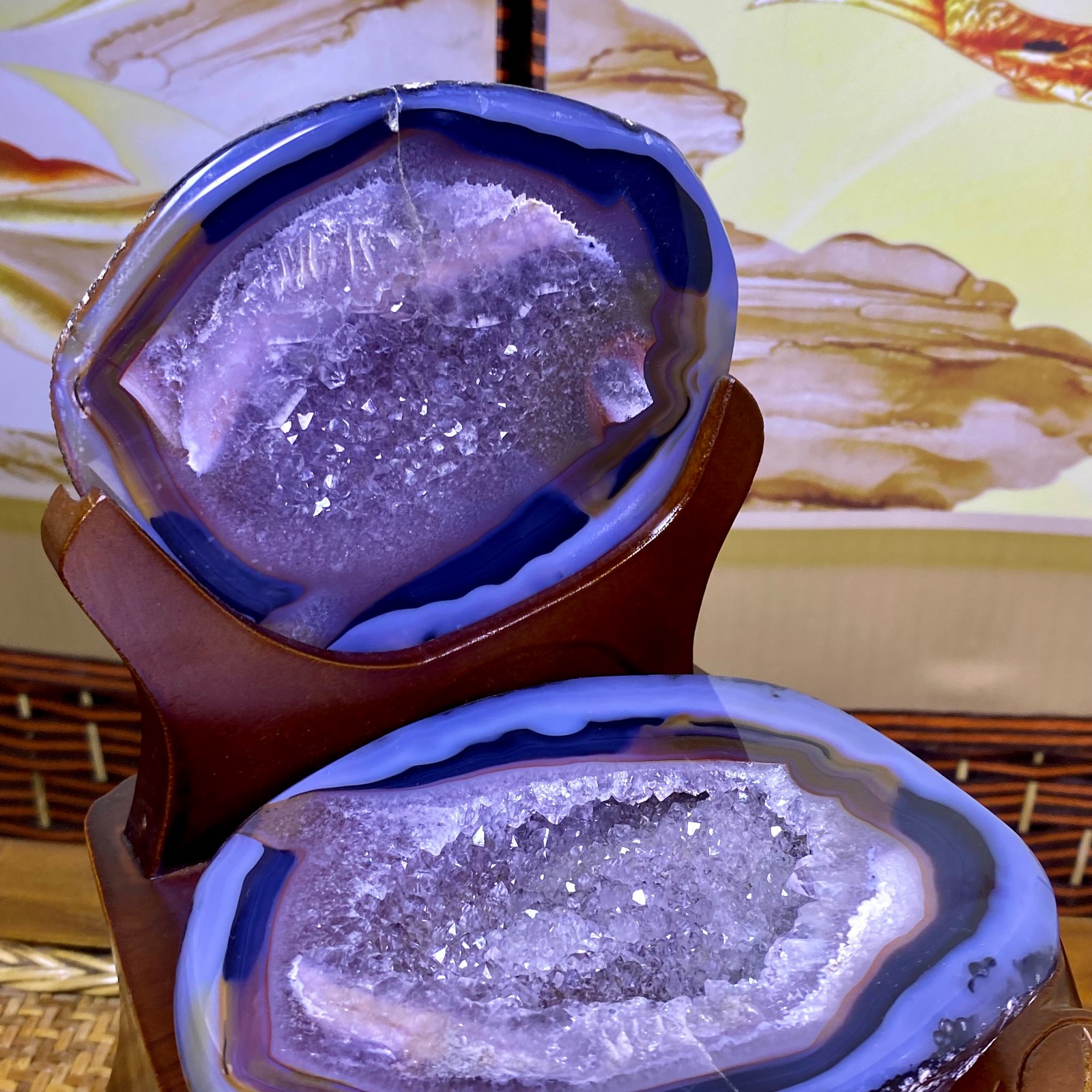 6.92LB Natural amethyst geode quartz cluster specimen cornucopia energ gift+S