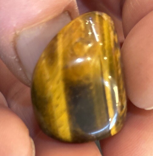 1 Piece Tumbled Tigers Eye Average Size 12 Grams