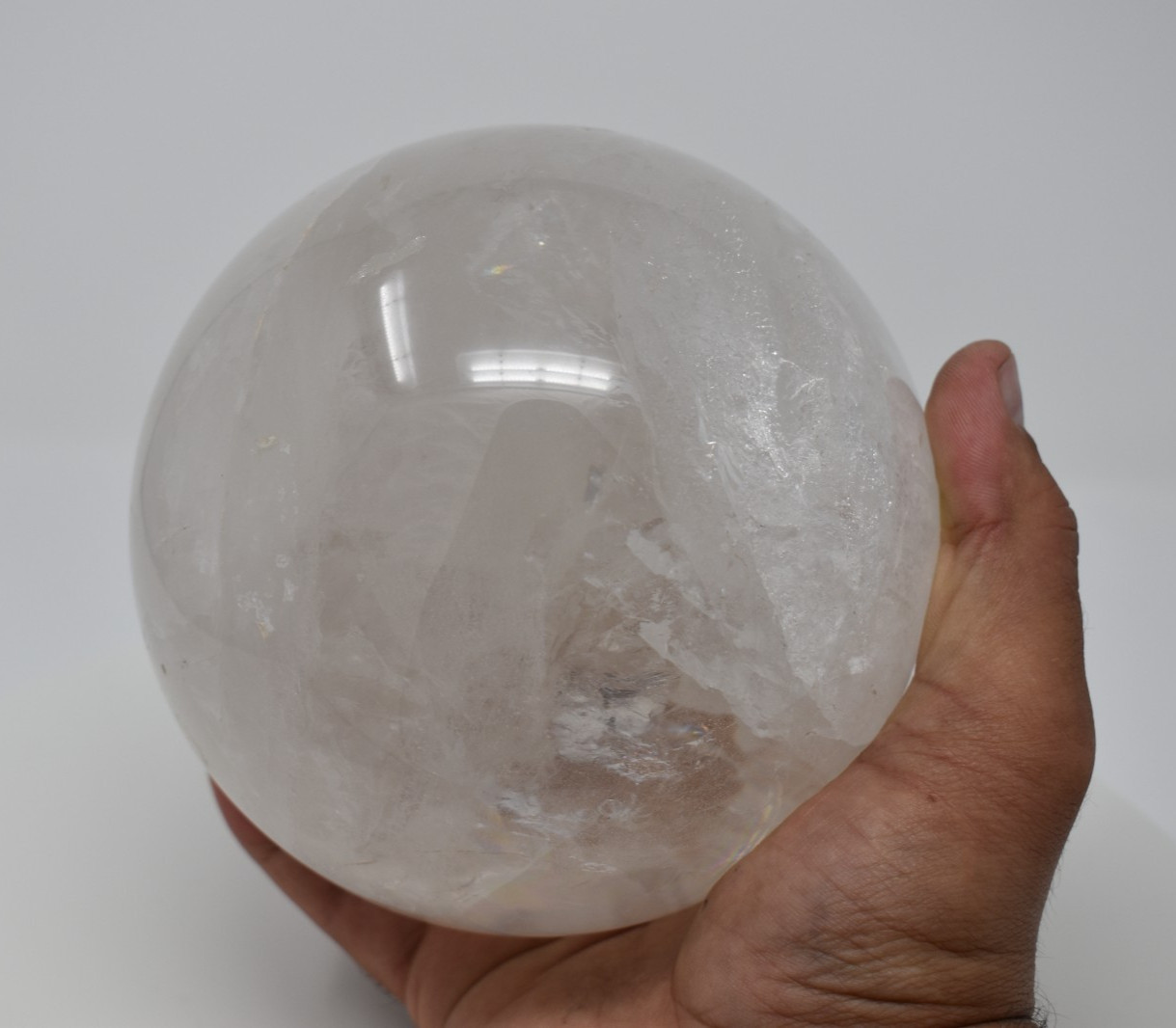 Large Quartz Crystal Sphere 3289 grams (7 lb 4 oz) 133 mm