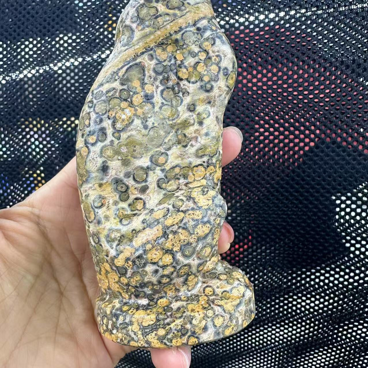 1pc Natural Unknown Quartz Carved Leopard Skull Crystal Reiki Healing Decor