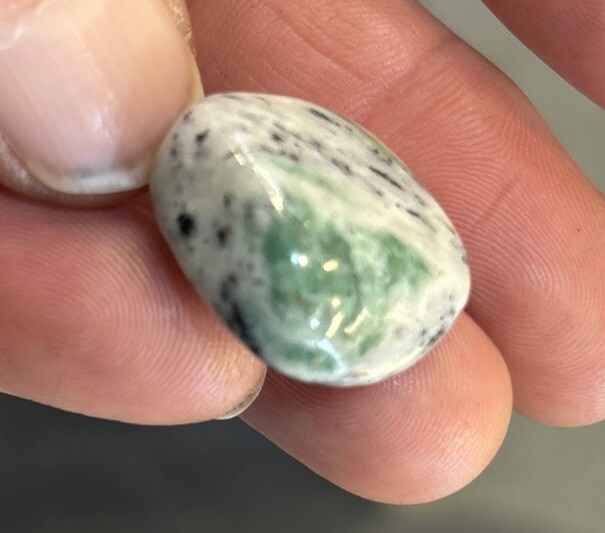 1 Piece Tumbled Rich Jade Average Size 12 Grams