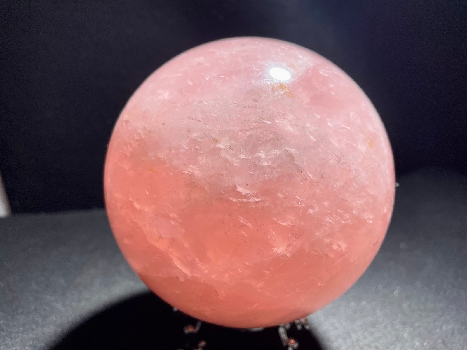 1367g Natural pink crystal ball healing
