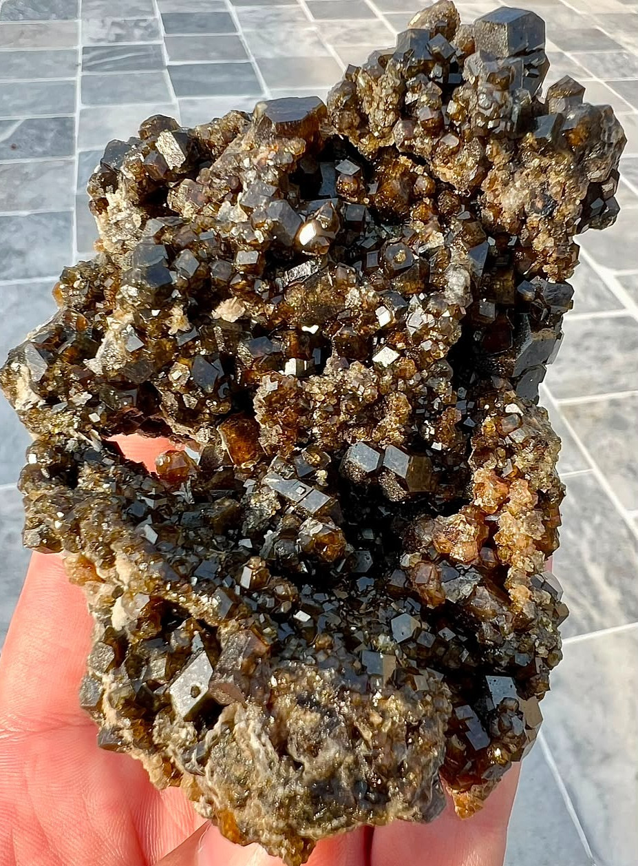 331 G,Top Quality Natural Andradite Garnet Crystals Huge Specimen From Pakistan