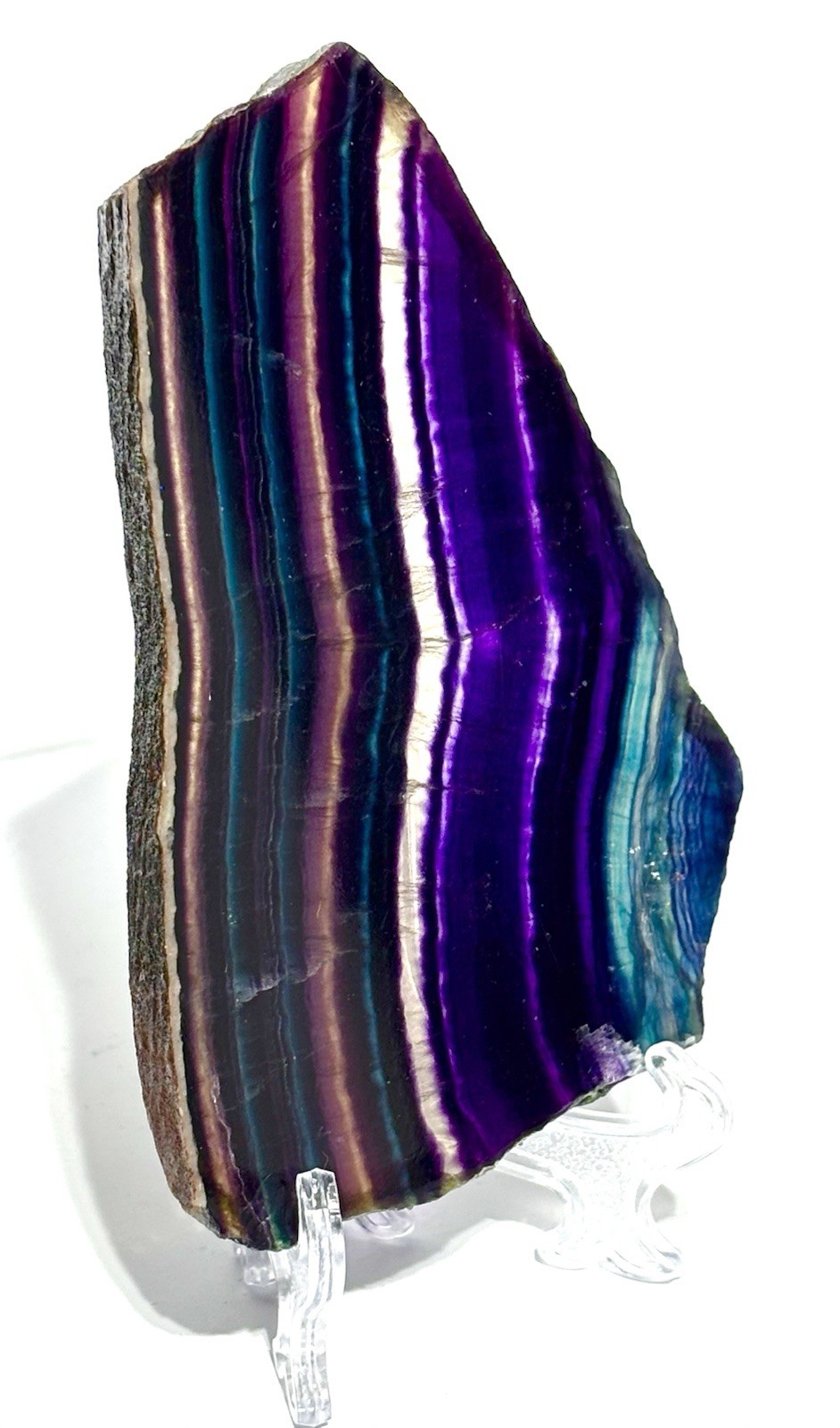 Rainbow Fluorite Crystal Freeform 10.3cm Hight | 7.5cm Width Large Slab 198g