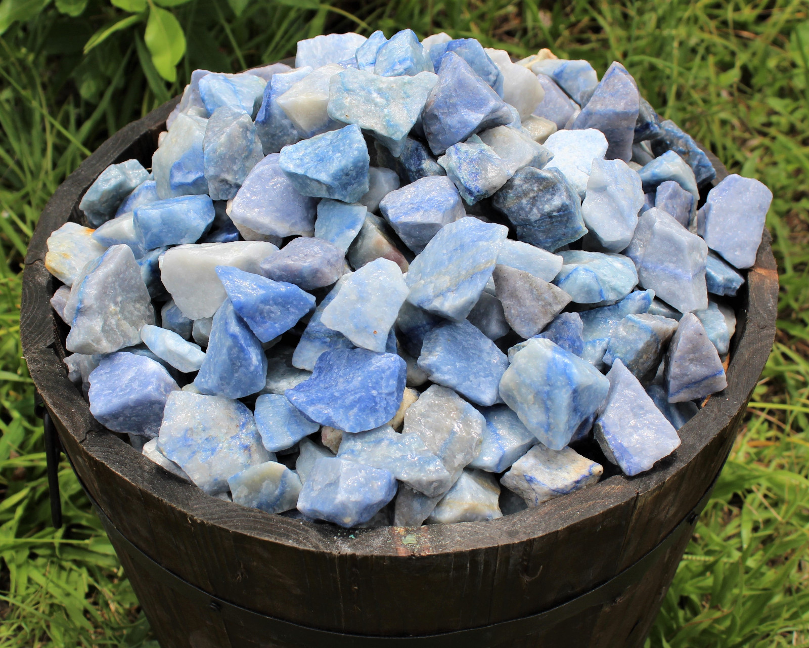 1/4 lb Bulk Lot Natural Blue Quartz Rough Crystal Gemstone Raw Tumbler Rock 4 oz