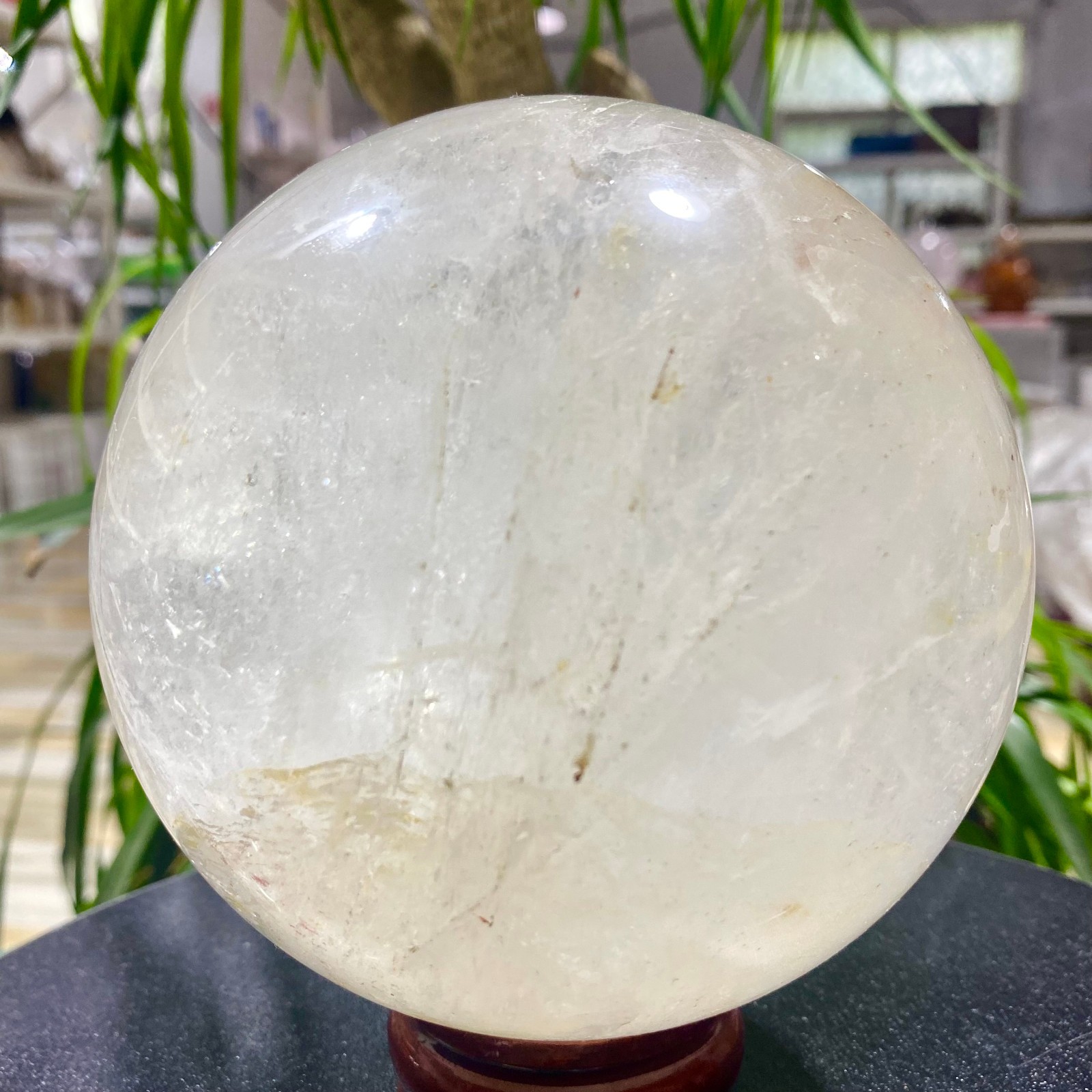 6.2LB Natural white crystal transparent quartz crystal ball Reiki repair