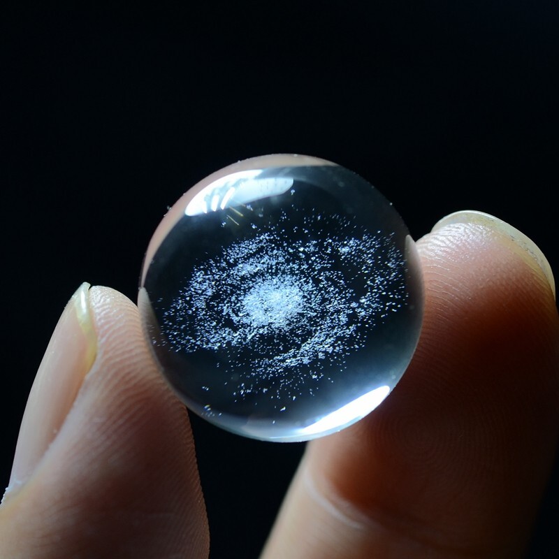 20mm New Find Rare NATURAL PRETTY universe phantom QUARTZ CRYSTAL Sphere BALL
