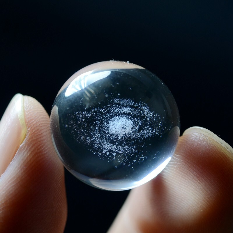 20mm New Find Rare NATURAL PRETTY universe phantom QUARTZ CRYSTAL Sphere BALL