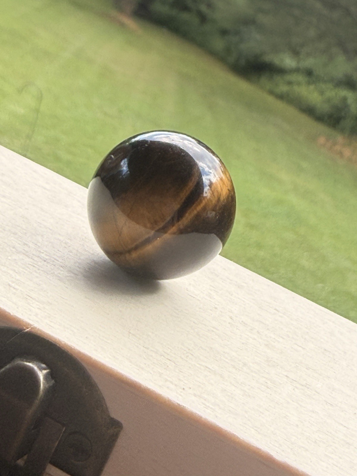 Handmade 9pc Polished Stone Marbles Set w/ Wooden Display Storage Box