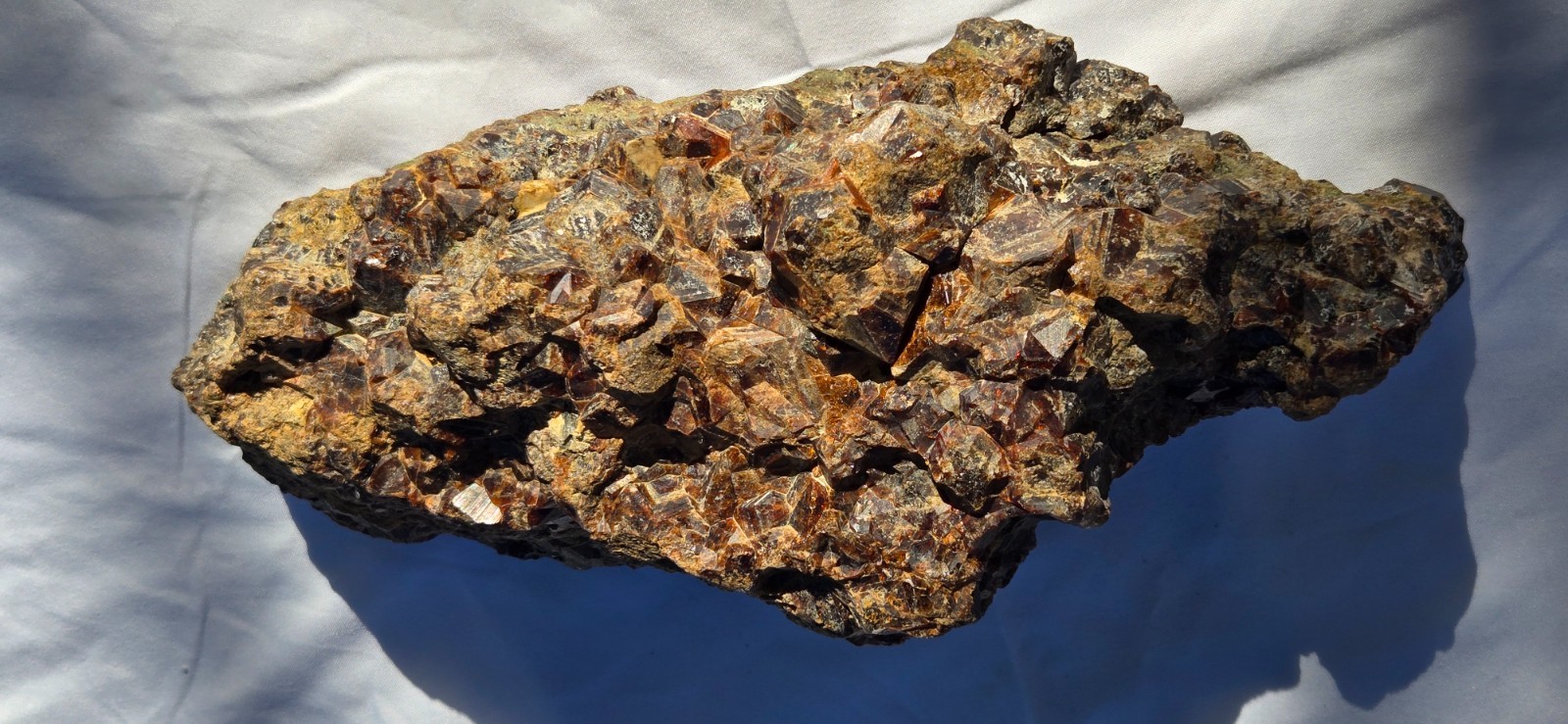 Enormous Andradite Red Orange Garnet Crystal Cluster Display Found in CA 11+ Lbs