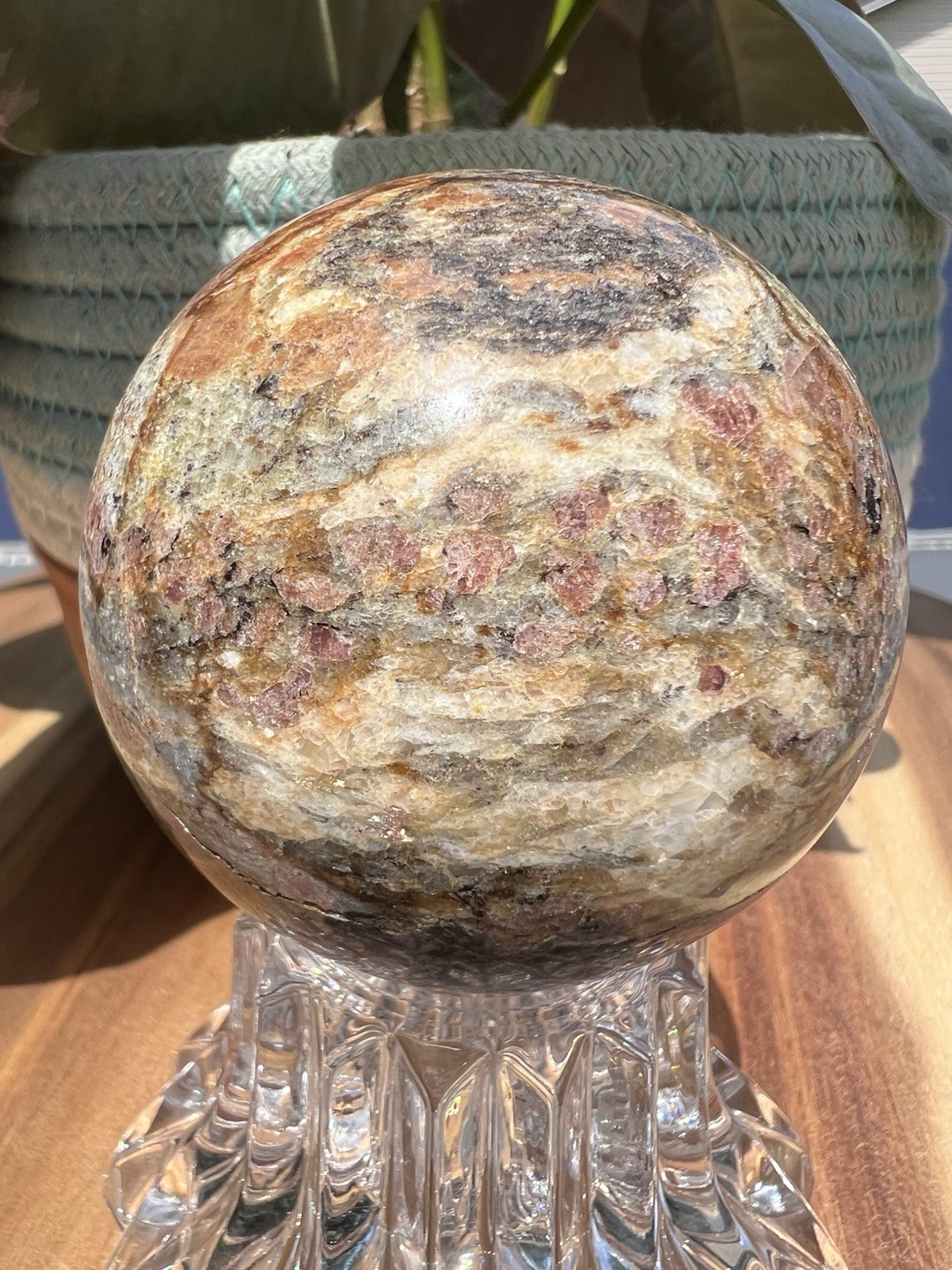 2.7” 68 mm 1# 2 oz Elbaite Tourmaline Large Sphere Crystal US Seller 2