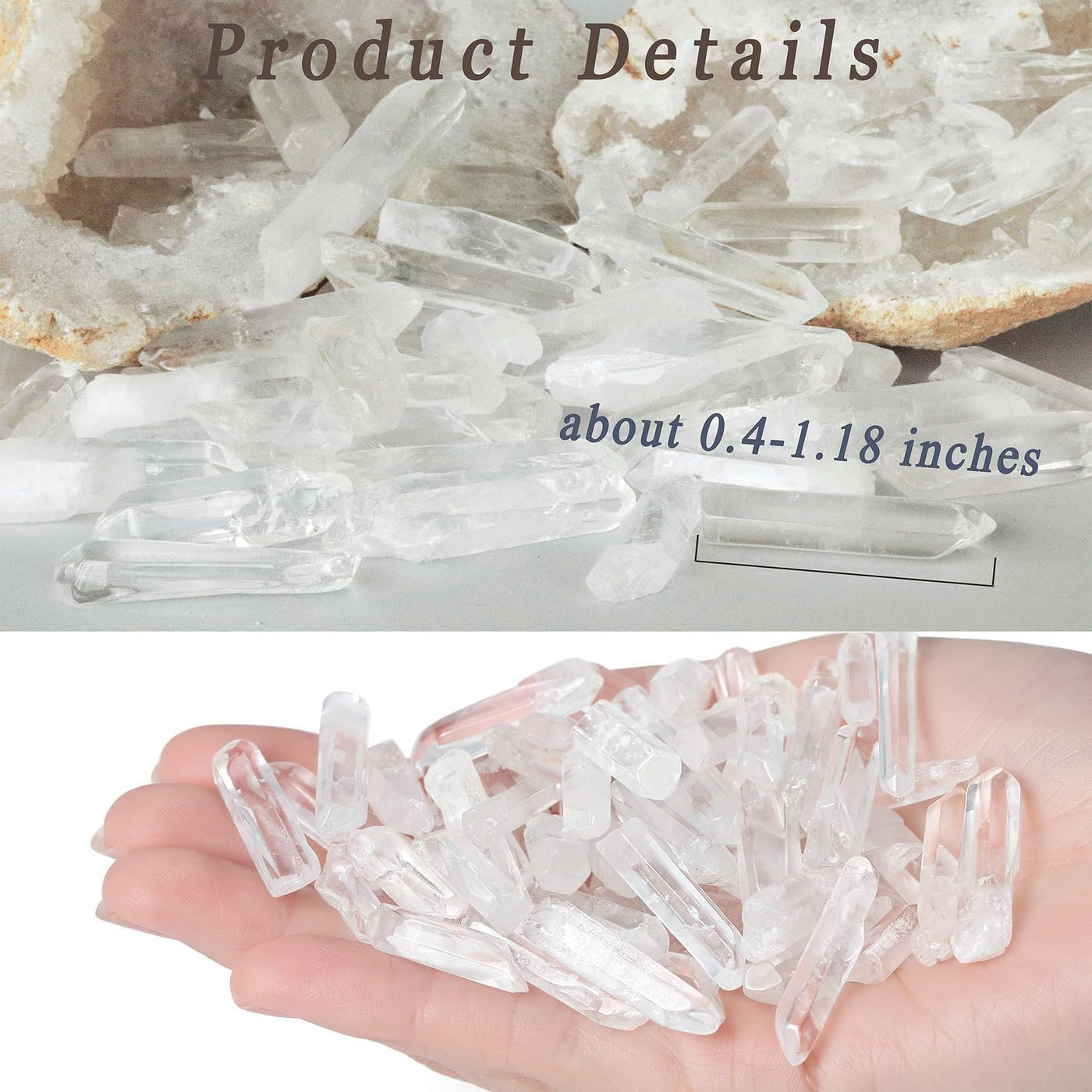 DUQGUHO Clear Quartz Crystals Points Bulk Healing Crystal Stones Irregular Shape