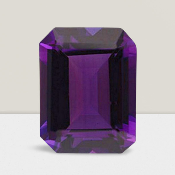 Amethyst Octagon Cut Gemstone 2 Cts – 10×8 mm AAA+ Loose Gem