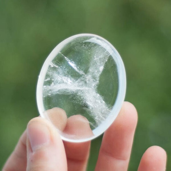 Natural Crystal Worry Stone: Choose Gemstone (Crystal Healing Pocket Stone)