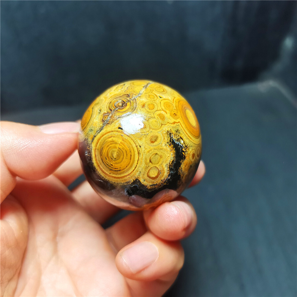 Rare 98G Natural Inner Mongolia Gobi Eye Agate Geode Collection Healing WYY2862