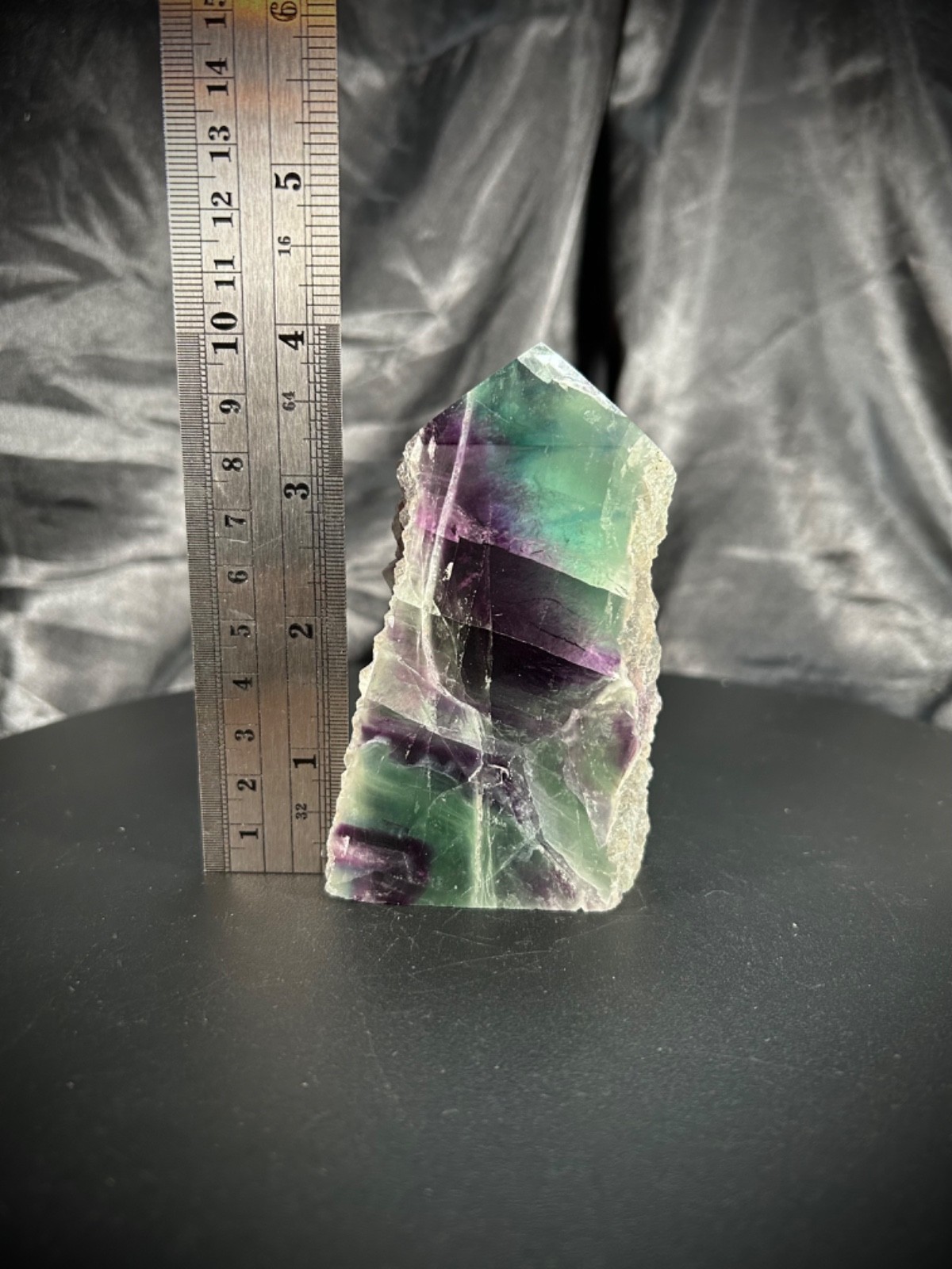 3.93″ Rainbow Fluorite Tower 2 Polished/2 Natural Sides 11.5oz (327 grams)