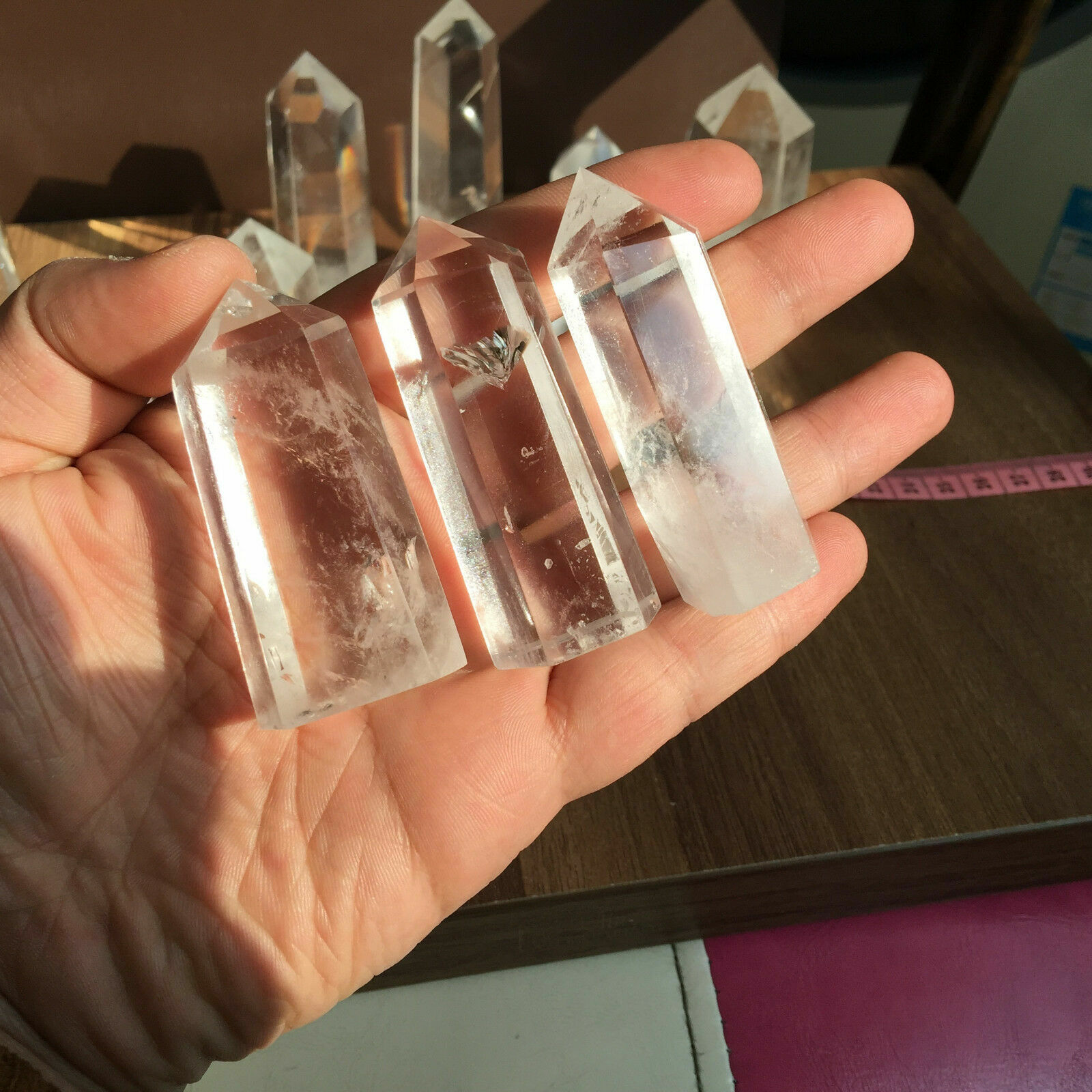 1LB natural Clear quartz obelisk crystal wand point healing